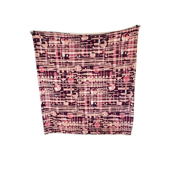 Vintage Texco Inc Pink And Purple Polyester Fabric